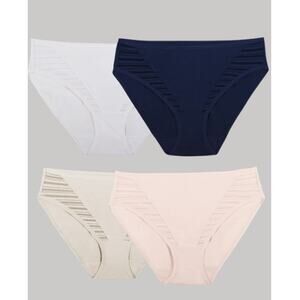 Fruit of the Loom Women's Large 4-Pack CoolBlend Hi-Cut Assorted Briefs C3-5
